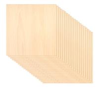 JEUIHAU 20 PCS 20 x 20 x 0.2 cm Basswood Sheet, Unfinished Wood Board Wood Squares for Craft, Art, Model, Painting and Curving