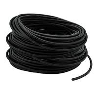 JEUIHAU 25m Corrugated Wire Tube, OD 7mm x ID 4.5mm Dia Wire Loom Split Tubing Hose Cable Wire Protector Polyethylene Flexible Cover Conduit Pipe, Black