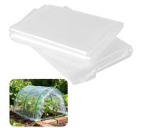 JEUIHAU 2M X 15M Heavy Duty Polythene Sheeting, Thickened Clear Plastic Sheet, Garden Grow Polythene Cover Sheets for Gardening Insulation, Building Rubble Protection