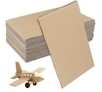 JEUIHAU 30 Pack A4 Corrugated Cardboard Sheets, 3mm Thick Cardboard Flat Kraft Board for Packaging, Mailing, Arts, Shipping, Crafts, Brown