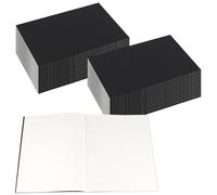 JEUIHAU 30 Pack B5 Blank Notebooks, 72 Pages Blank Sketchbook Notepad, Black Kraft Cover Plain Paper Notebook for Writing, Travel, Business