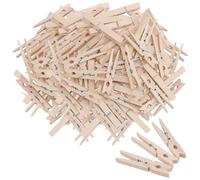 JEUIHAU 300 Pcs Wooden Clothes Pegs, Wooden Clips 7.2cm Bamboo Laundry Pegs for Washing Line, DIY Crafts, Photo Holders Hanging and Arts