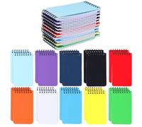 JEUIHAU 40 Pack A7 Spiral Memo Pad, 7.6 x 12.6cm Mini Pocket Notepad, Spiral Small Notebooks with 50 Sheets, Colorful Covers for Office Travel