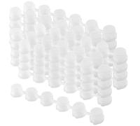 JEUIHAU 50 Strips 300 Pots Empty Plastic Paint Strips,3ml / 0.1 oz Clear Paint Pot Strips, Mini 6 Paint Cup Pots for Classrooms Paintings Art Festivals