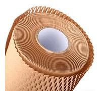 JEUIHAU 50m x 38cm Honeycomb Paper Packaging, Honeycomb Cushioning Wrap Roll Perforated Packing, Paper Bubble Wrap Roll for Breakables, Packing, Shipping, Moving House, Fragile, Gift