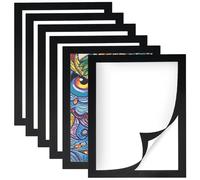 JEUIHAU 6 Pack Black Magnetic Diamond Painting Frames, 30 × 40cm Art Frame for Home Wall Office Decor, Inside Size 9.8 × 13.8 Inch
