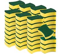 JEUIHAU 60 Pack 10x8x3cm Scrub Sponges, Dual-Sided Non Scratch Dish Sponges for Kitchen Household Cleaning