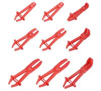 JEUIHAU 9 Pack 3 Sizes Hose Clamp Pliers Set, Straight 90 Angled Hose Pinch Off Pliers, Plastic Brake Line Clamp Plier for Flexible Hoses, Fuel Hoses, Brake Hoses, Red