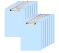 JEUIHAU A4 Plastic Clipboard, 16 Pack Clip Boards Folder, Clipboard with Hold for Office Classroom Supplies, Outdoor Use, Blue