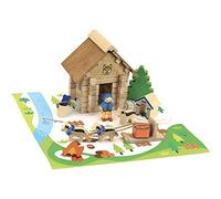 Jeujura -8227-MAISON du MUSHER-50 Pieces Wooden Building Set, 8227, House of the Musher