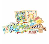 Jeujura Classic Game Set - 150 Rulers - Wooden Checkers