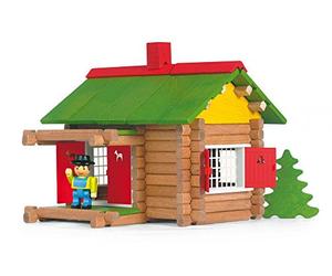 Jeujura JeujuraJ8002 Wooden Construction Chalet in a Suitcase (100-Piece)