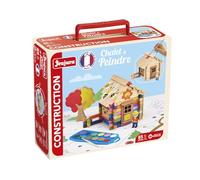 Jeujura The Chalet for Painting - 85 Pieces - Building Game in Cardboard Case - From 5 Years - Agility - Creativity - Handling - Catalogue Included - 8096