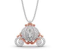 Jeulia "Cinderella's Dream Pumpkin Carriage Sterling Silver Necklace Gift for Women Engagement Wedding Promise or Birthday