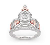 Jeulia "Cinderella's Dream Pumpkin Carriage Sterling Silver Ring for Women Engagement Wedding Promise (O)