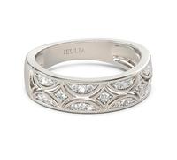 Jeulia Moissanite Engagement Rings 925 Sterling Silver Promise Eternity Rings for Her Milgrain Round Cut Lab Diamond Wedding Anniversary Bands for Women Men Couples with Jewellery Box