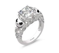 JeuliaJack and Skellington Rings Women Nightmare Before 925 1/2)