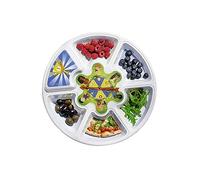 Jeuplay Snack Supper Spinner for Kids - Fun Divided Plate with 6 Compartments, Prize Lid & Spinner - Encourages Picky Eaters - BPA-Free Toddler Mealtime Tray