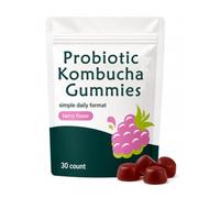 Jevawell Kombucha Gummies, Berry Flavor Gummy Product, 30 Count, Simple Gummy Format, Pouch Pack