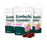Jevawell Kombucha Gummies, Berry Flavor Gummy Product, 30 Count, Simple Gummy Format, Pouch Pack