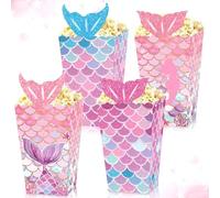 JeVenis 12 PCS Mermaid Party Favor Bags Under the Sea Party Goodie Bags Marine Sea Animals Treat Bags Reusable for Girls Birthday Baby Shower Bridal Shower