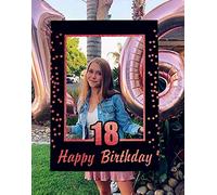 JeVenis 18 Birthday Party Photo Booth Props 18 Birthday Photo Frame 18 Birthday Party Decoration 18 Birthday Party Favors