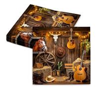 JeVenis 20 PCS Cowboy Party Supplies Wild West Party Napkins