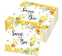 JeVenis 20PCS Bee Cocktail Napkins Disposable Honey Bumble Bees Decorative Paper Napkins for Bee Baby Shower Mommy to Bee Sweet As can Bee