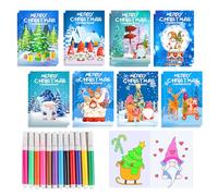 JeVenis 28 PCS Christmas Mini Coloring Books for Kids Gingerbread Man Party Favors Goodie Bag Fillers for Christmas Activity Book for Kids Christmas Classroom Craft Supplies