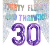JeVenis 30 Flirty and Thriving Birthday Decoration 30th Balloon Garland Flirty Thirty Birthday Decors Dirty Thirty 30th Party Supplies