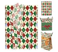 JeVenis 50 Sheet Christmas Nutcracker Tissue Paper Red Gift Wrapping Paper Art Craft Paper Decorative Papers for DIY Xmas New Year Party Decor Supplies