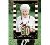 JeVenis 80 Photo Booth Frame 80 Birthday Photo Frame 80 Photo Booth Props 80 Birthday Favors for Women or Man 80 Party Photo Booth Props Party Decorations