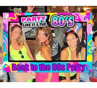 JeVenis Back to 80s Photo Booth Frame 80s Photo Booth Props 1980s Decorations 1980s Party Photo Booth Props Throwback Photo Booth Prop