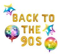 JeVenis Back to The 90's Balloon Banner 90s Balloon 90's Party Decorations 90s Party Supplies Themed Balloons