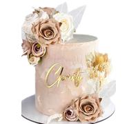 JeVenis Boho Cake Decorations Cake Flowers Decorations Boho Cake Topper with Flowers Flower Cake Topper for Wedding Baby Shower Birthday Party
