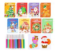 JeVenis Christmas Mini Coloring Books for Kids Gingerbread Man Party Favors Activity Book Goodie Bag Fillers for Birthday Party Gift Favor Classroom Craft Supplies 28 PCS
