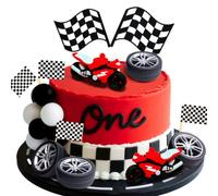 JeVenis dirt bike party decorations motocross cake decorations motorcyclists birthday party decorations for dirt bike baby shower theme