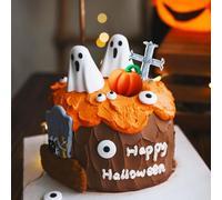 JeVenis Ghost Cake Topper little Boo Cake Decoration The Spooky One Cake Decoration Two Spooky Cake Topper Ghost Pumpkin for Halloween Babyshower Birthday Party Supplies