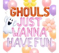 JeVenis Ghouls Just Wanna Have Fun Decor Girls Night Halloween Party Balloons Spooky Night Decorations Halloween Groovy Bachelorette Party Supplies