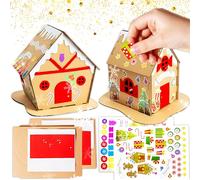 JeVenis Gingerbread House Craft Kit DIY Paint Build 3D House Kit for Kids