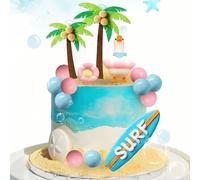 JeVenis Girls' Beach Pool Party Cake Topper for Summer Luau Decor