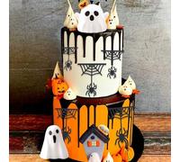 JeVenis Halloween Cake Decoration Ghost Boo Cake Topper Pumpkin Cake Decoration Birthday Decoration for Halloween Party Supplies