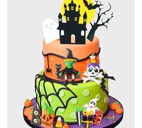 JeVenis Halloween Cake Decoration Witch Ghost Boo Cake Topper Rip Cake Decoration Birthday Decoration for Kids Halloween Party Supplies