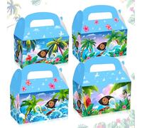JeVenis Hawaii Moana Birthday Party Supplies Moana Party Popcorn Boxes Moana Theme Treat Goodies Sweets Favors Bags Boxes for Birthday Baby Shower