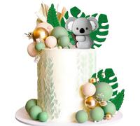 JeVenis Jungle Baby Shower Cake Decoration Koala Cake Topper Safari Animals Cake Decoration Wild One Cake Decorations Two Wild Cake Topper Jungle Safari Animals Party Supplies