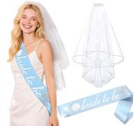 JeVenis Last Toast On The Coast Sash Blue Coastal Bride to Be Sash for Coastal Bachelorette Party Supplies Something Blue Bridal Shower Gift