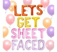 JeVenis Let's Get Sheet Faced Decor Girls Night Halloween Party Balloons Spooky Night Decorations Halloween Groovy Bachelorette Party Supplies