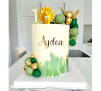 JeVenis Lion Cake Toppers Lion Birthday Decorations Safari Animal Cake Toppers Safari Cake Topper Wild One Cake Topper Jungle Baby Shower Cake Decorations