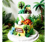 JeVenis Luxury Little Dinosaur Cake Decorations Dinosaur Cupcake Topper