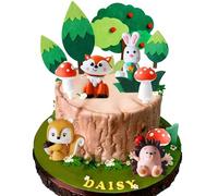 JeVenis Luxury Woodland Animals Party Supplies Woodland Baby Shower Cake Decorations Woodland Animals Cake Decorations Animals Cake Decoration Hedgehog Squirrel Fox Cake Decoration